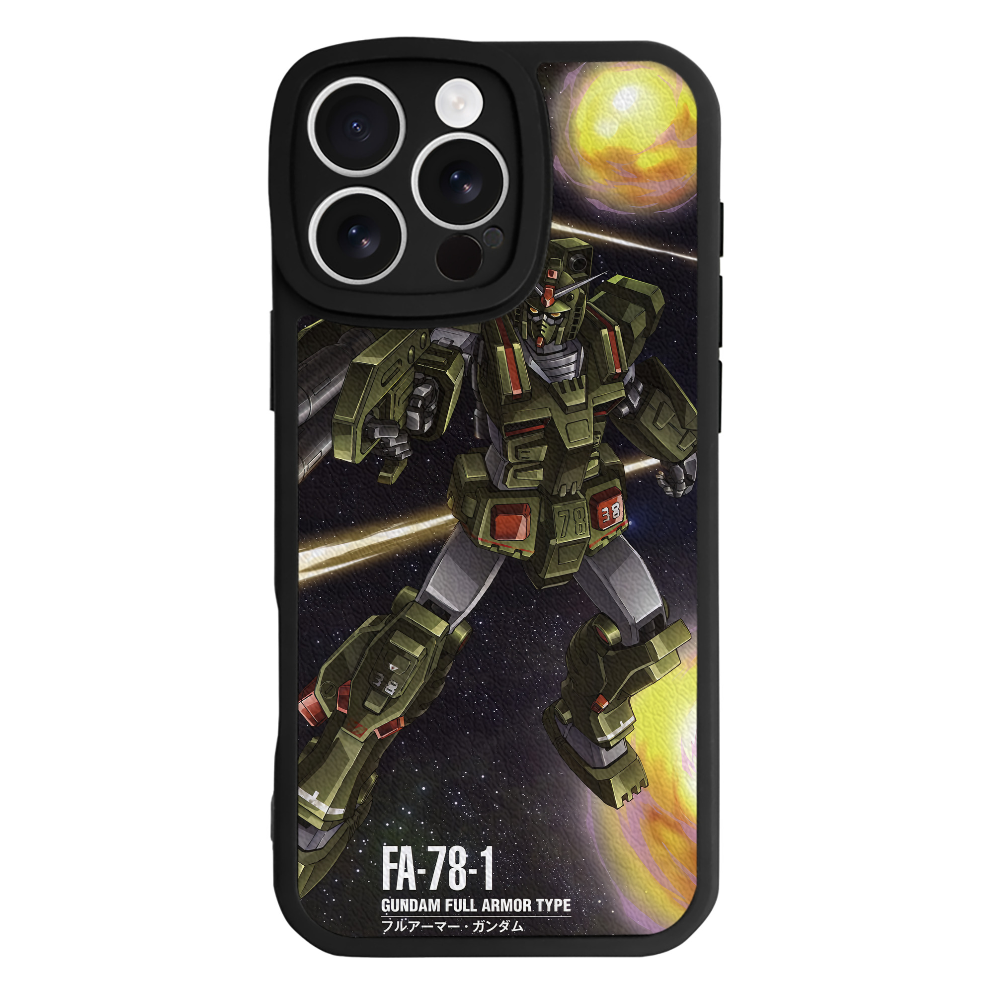 （画像用） 機動戦士ガンダム Mobile Suit Gundam 【iPhone 16シリーズ対応】シリコンスマホケース（レザー調） 材質：シリコン